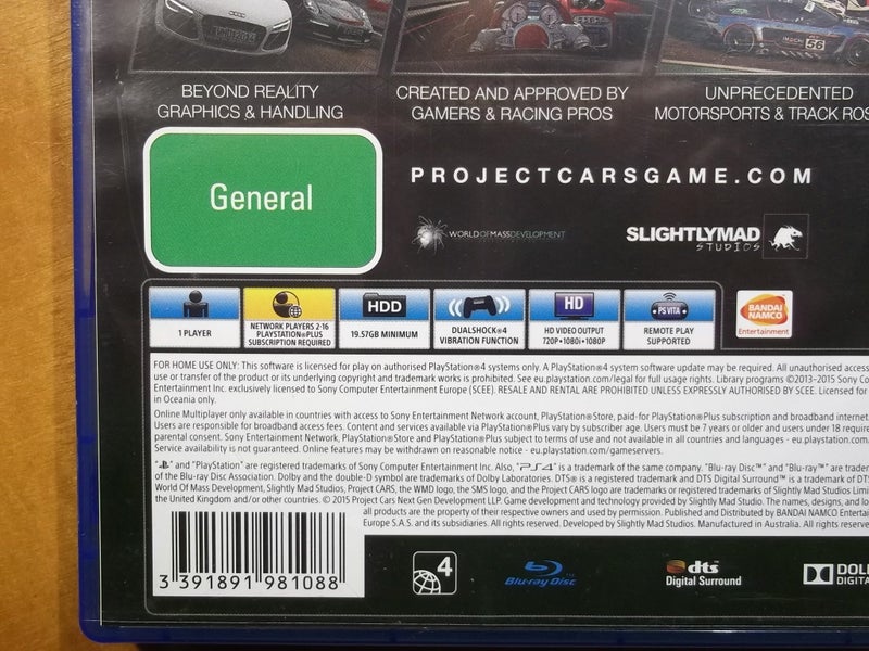Project Cars - PS4 Game - VG Condition Carousel 4