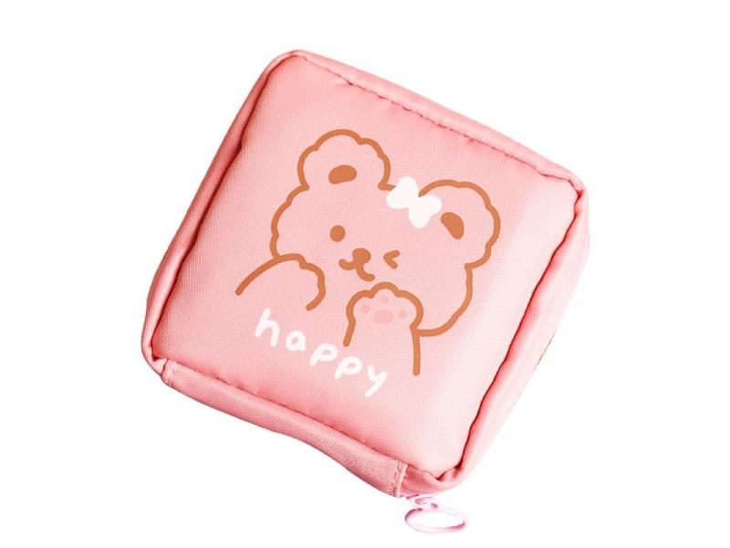 Women Tampon Storage Bag Sanitary Pad Pouch Napkin Cosmetic Bags Organizer Carousel 1