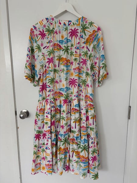 Zest (Farmers) tiered midi dress sz18 Carousel 2