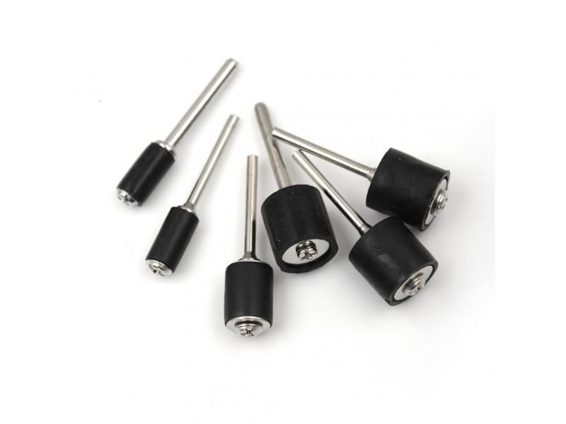 6pcs Rubber Mandrel 1/8 1/4 Inch Grinder Drum Sanding Sandpaper Circle Kit Carousel 2
