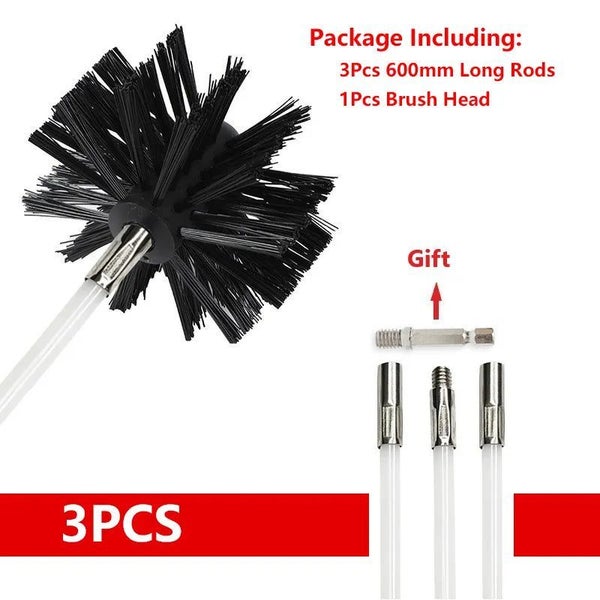 600mm Long Rotary Chimney Brush Long Handle Flexible Rod For Chimney Drye Carousel 9