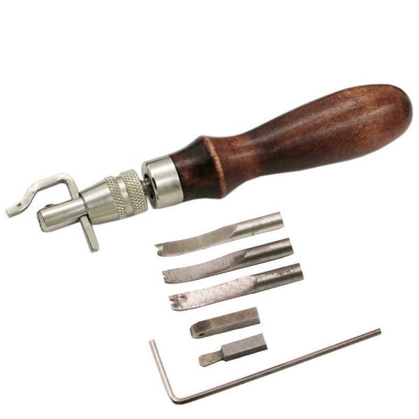 DIY Tools Professional Leathercraft Adjustable Stitching Groover Crease Carousel 1