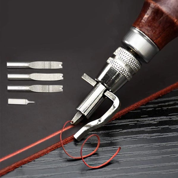 DIY Tools Professional Leathercraft Adjustable Stitching Groover Crease Carousel 2