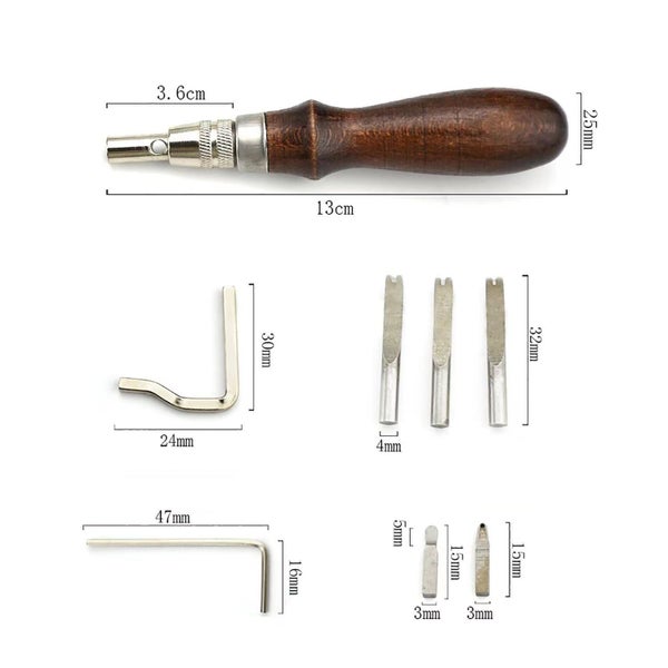 DIY Tools Professional Leathercraft Adjustable Stitching Groover Crease Carousel 7