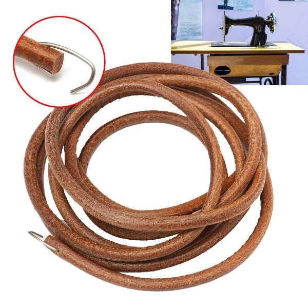 183cm Leather Belt Treadle Parts With Hook For Singer Sewing Machine 5mm Diamete Carousel 5