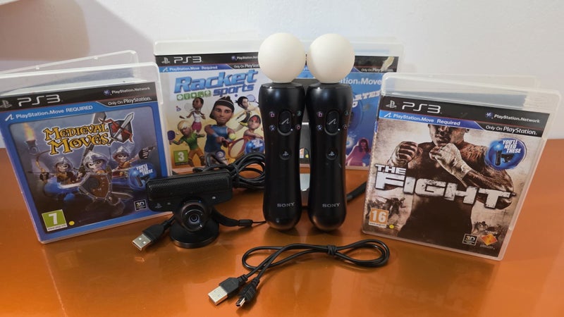 Official Sony PS3 Move Controller x2 + PS3 Camera + Games COMBO Carousel 1