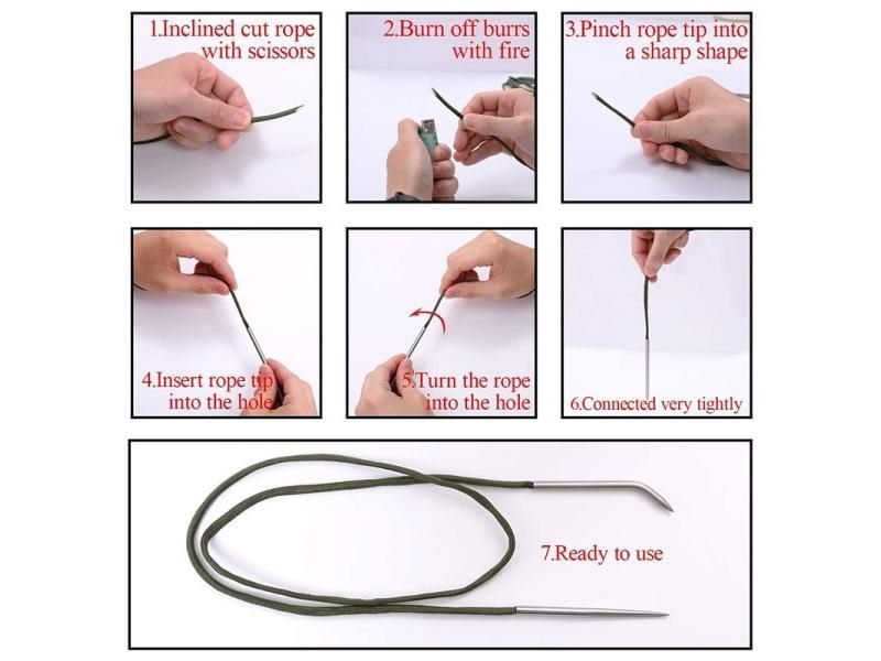 Paracord Knitting Tool Set Aluminium Parachute Cord Needles Bracelets DIY Weave Carousel 5