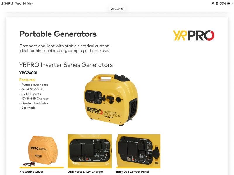 YRPRO Inverter Generator Carousel 1