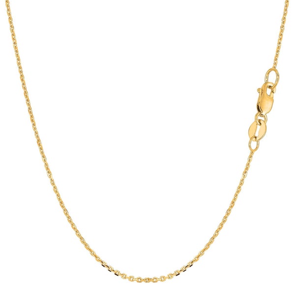 10k Yellow Gold Cable Link Chain Necklace, 1.1mm Carousel 1