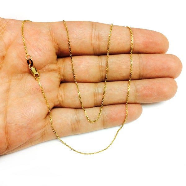 10k Yellow Gold Cable Link Chain Necklace, 1.1mm Carousel 5