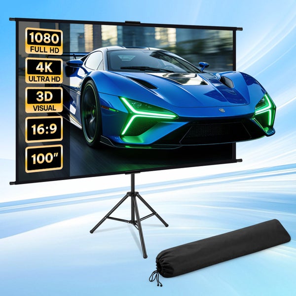 Projector Screen Movie TV Projection Tripod Stand Carousel 1