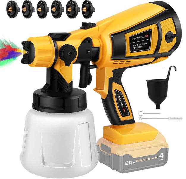 Cordless Paint Spray Gun for DeWalt battery Carousel 1