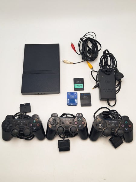 * Slim PS2 Console w/ 3 Dualshock Controllers, 3 Memory Cards & Cables! * Carousel 1