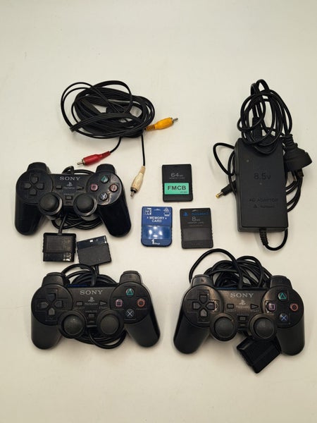 * Slim PS2 Console w/ 3 Dualshock Controllers, 3 Memory Cards & Cables! * Carousel 2