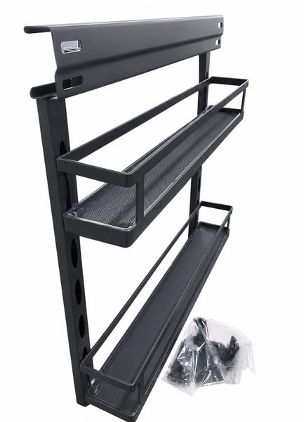 Base Pull-Out Spice Rack – 200mm Wide, 2 Tier Carousel 1