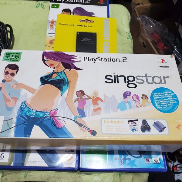 PS2 SINGSTAR BOXED SET + PS2 & 2 x SINGSTAR GAMES Carousel 1