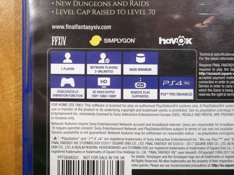 Stormblood Final Fantasy XIV - PS4 Game - Excellent Condition Carousel 6