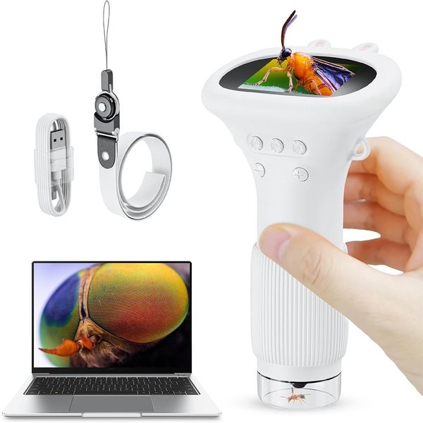 Microscope For Kids Children Microscope With 2 Inch Screen 1000x Zoom Mini Carousel 2