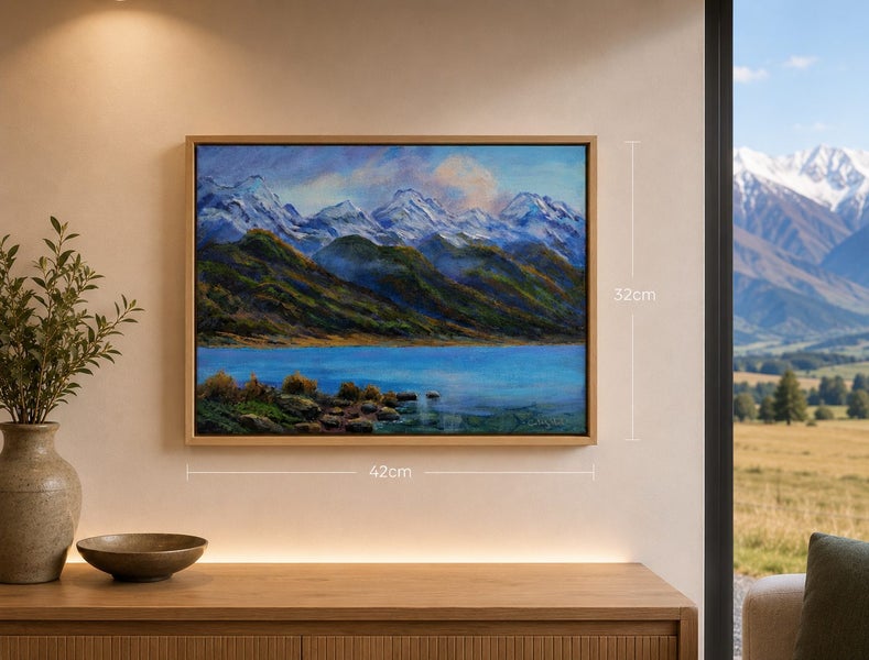 Afterpay - The Southern Alps - Framed Landscape Painting - Caley Hall Carousel 1