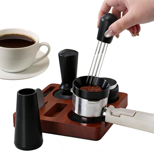 Tamper Kit - Ergonomic Anti-Slip Universal Professional,Coffee Distributor Do... Carousel 2