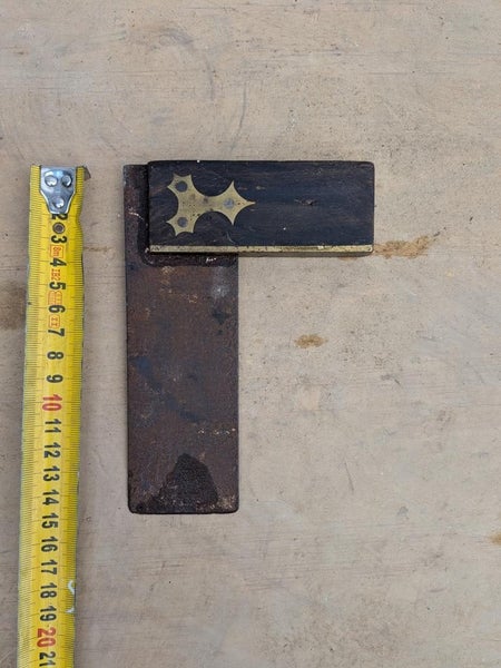 Collection of 9 Antique Carpenters set square and mitre square Carousel 20