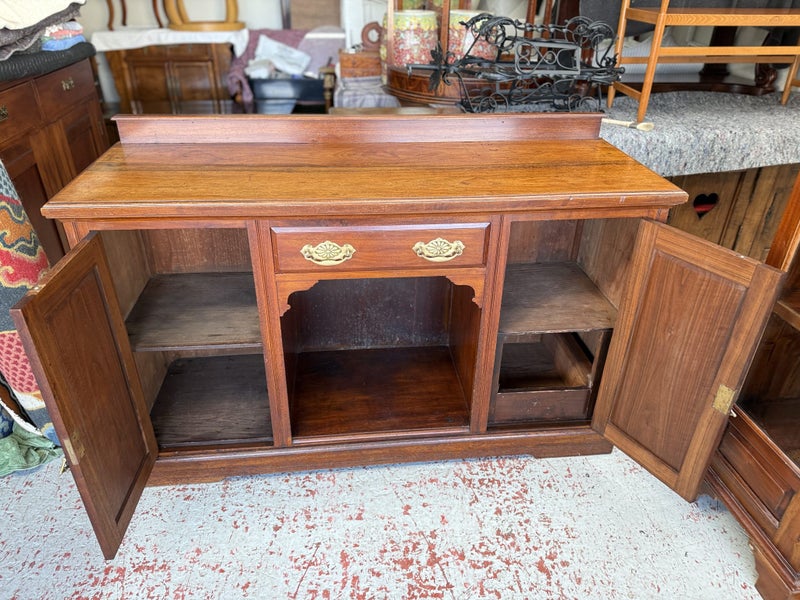 An Antique Solid Mahogany Edwardian Sideboard Carousel 2