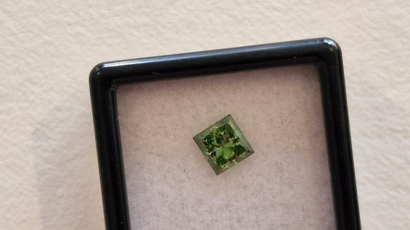$1 RES * Valuation $6,638.00 * 0.77ct Princess Cut FANCY Diamond Loose IGL CERT Carousel 1