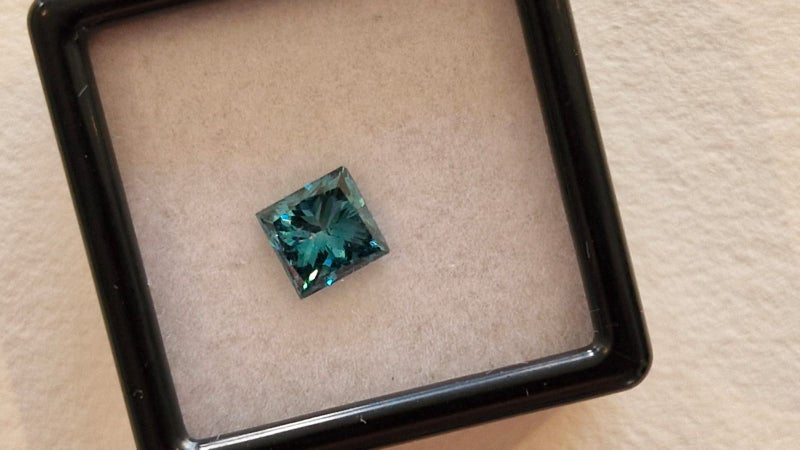 $1 RES * Valuation $11,271.00 * 1.09ct Princess Cut FANCY Diamond Loose IGL CERT Carousel 1