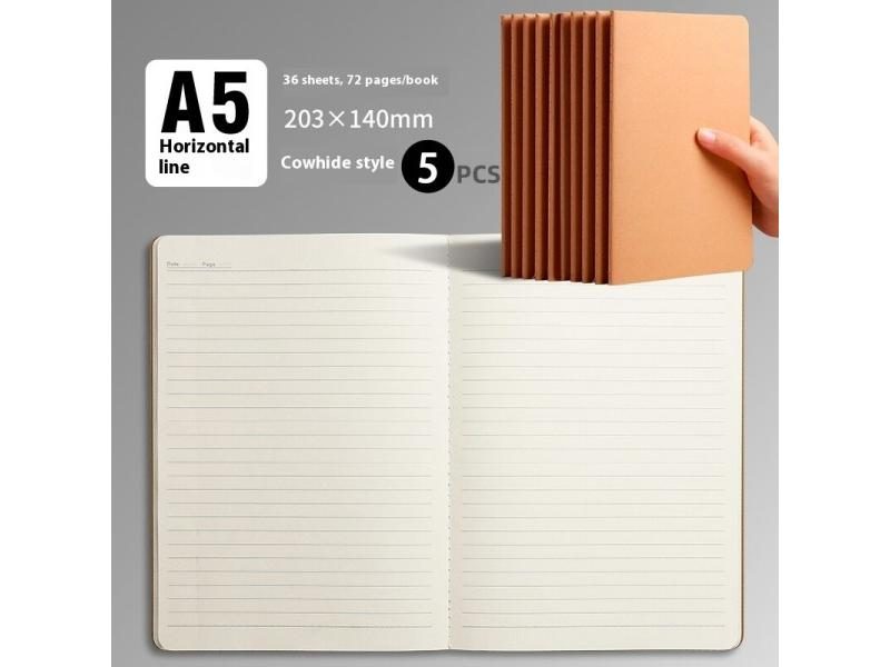 A5 Kraft Cover Notebook 36 Sheets Retro Sketch Book Carousel 1