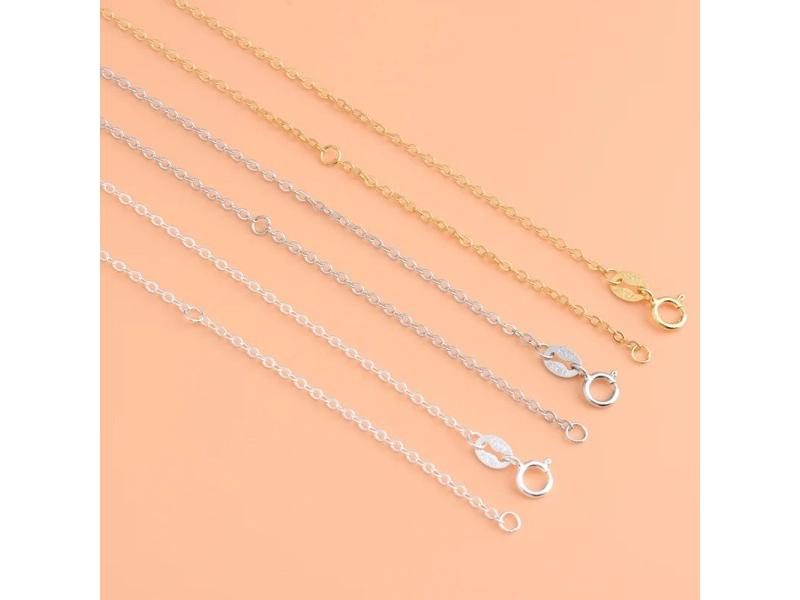S925 Sterling Silver Simple Cross Chain Necklace For Women Carousel 2