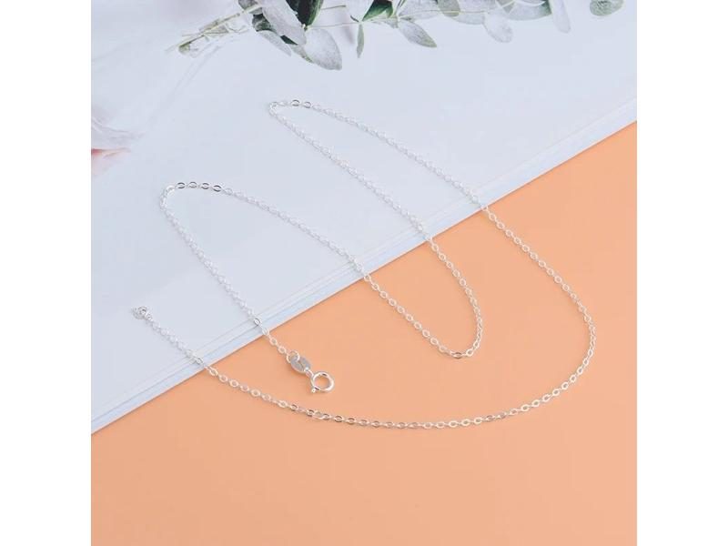 S925 Sterling Silver Simple Cross Chain Necklace For Women Carousel 1