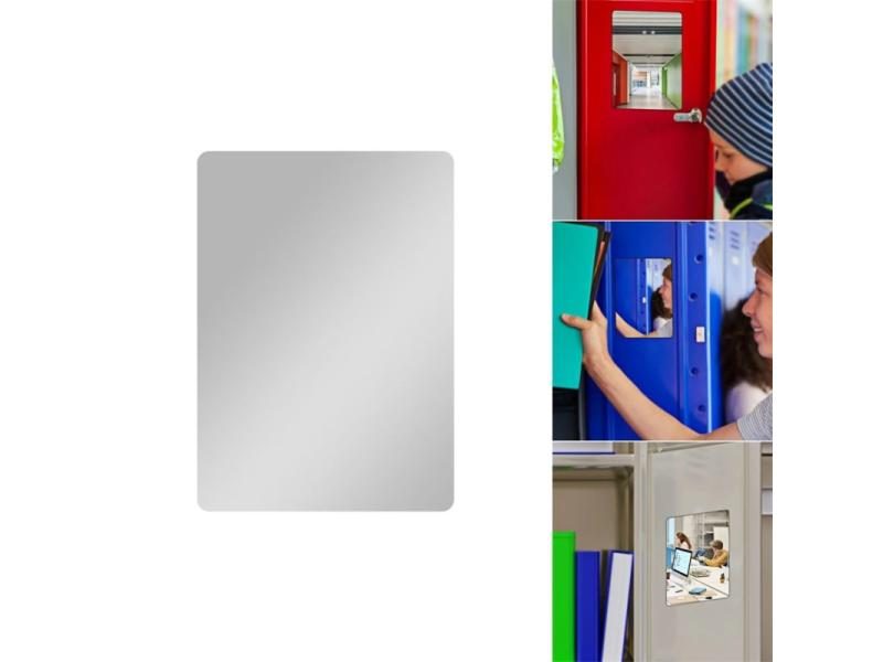 5x7in Rectangle Portable Magnetic Mirror For Locker Bathroom Etc. Carousel 1