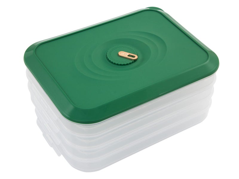 240 Dumpling Fridge & Freezer Storage Box - 4 Layer - Non-Stick & Fresh Seal Carousel 1