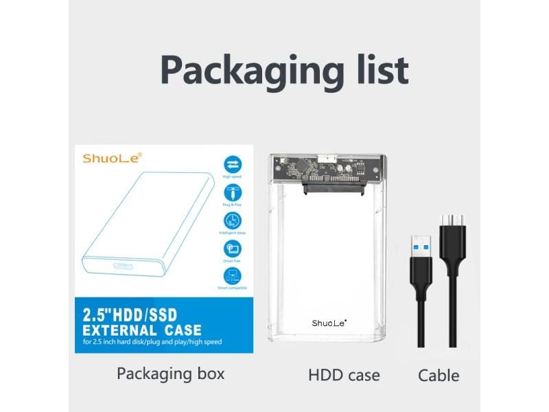 2.5 Inch SATA To USB 3.2 SSD/HDD Enclosure Carousel 1
