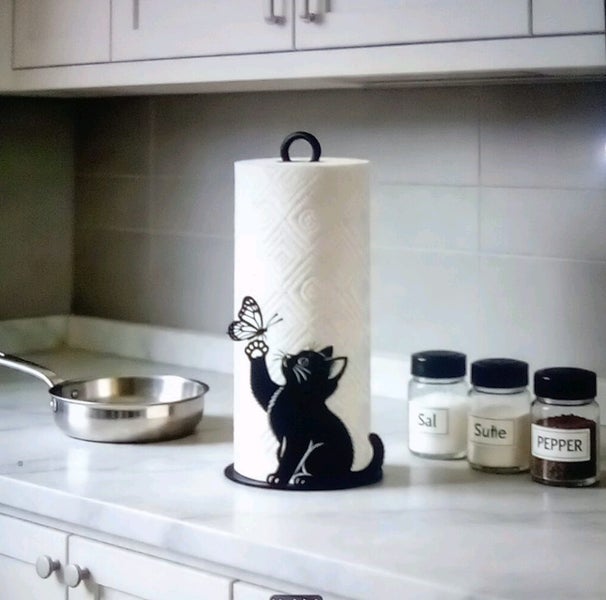 THE CATTAGE-Cute Cat Acrylic Paper Towel Holder Add Uniqueness To Your Kitchen Carousel 1