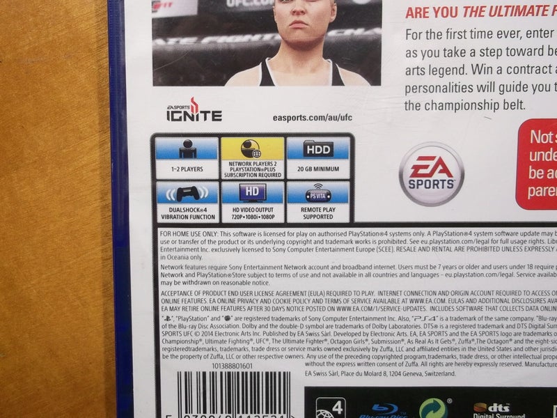 UFC - Ultmate Fighting Championship - PS4 Game - Excellent Condition Carousel 4