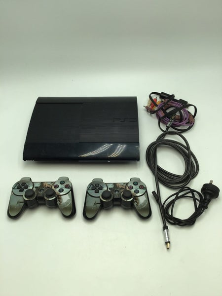 * 500GB Super Slim PS3 Console w/ 2 Controllers & Cables! * Carousel 1