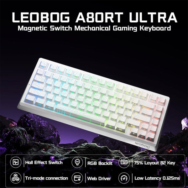 LEOBOG A80RT HE Wireless Gaming Keyboard - White [A80RTUW] Carousel 2