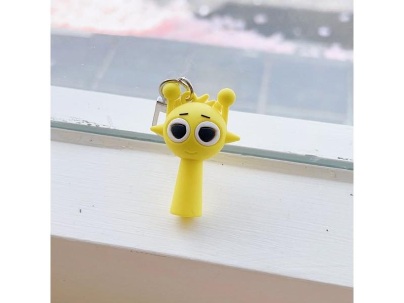 Gray Silicone Keychain Pendant For Children Toy Gifts Carousel 1