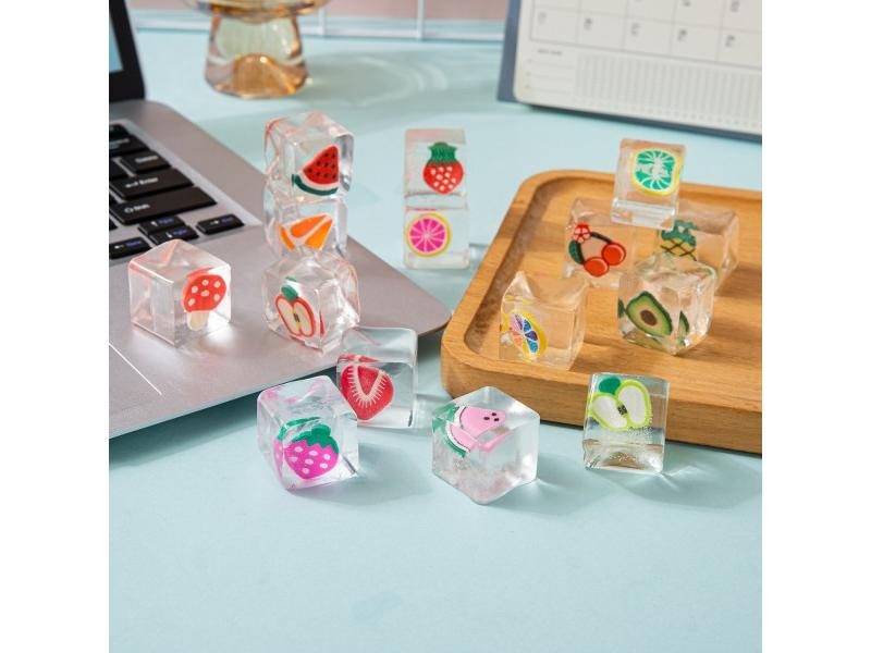 5-20PCS Transparent Jelly Mini Fruits Squeeze Sensory Toys Carousel 2