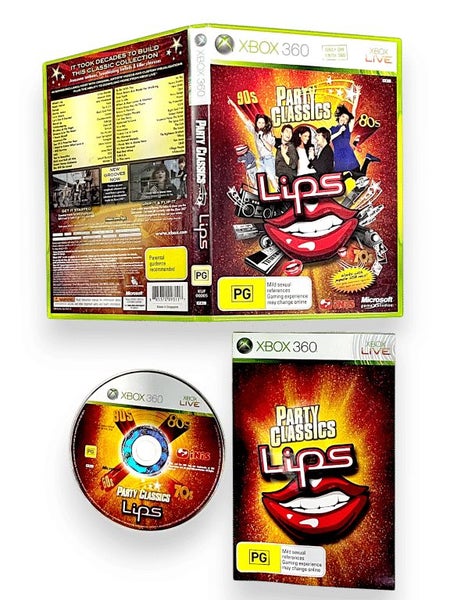 SING! Lips! PARTY CLASSICS: 60s 70s 80s 90s (Xbox 360) *RARE* Carousel 1