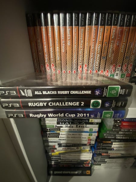 ** bulk buy x 3 RUGBY PLAYSTATION GAMES (all blacks covers) Carousel 1