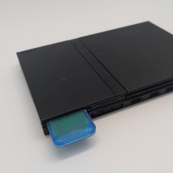 Sony PlayStation 2 Slim Console + Blue Memory Card Carousel 2
