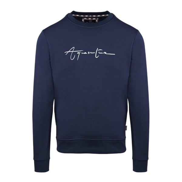 Aquascutum Mens Script Crew Neck Regular Carousel 1