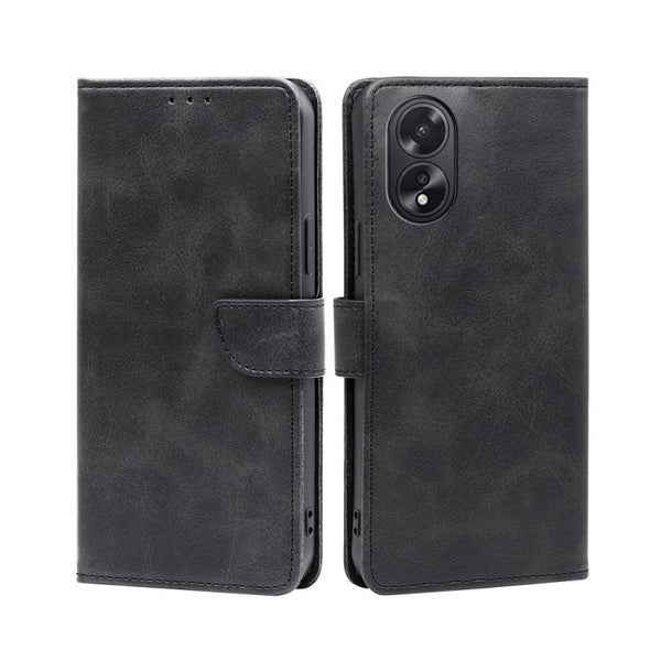OPPO A38 4G / A18 4G Calf Texture Buckle Flip Leather Phone Case Carousel 1