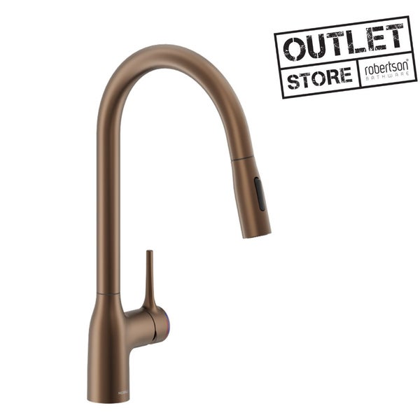 MANIA GOOSE NECK KITCHEN MIXER WITH PULL OUT SPRAY - TABACCO OPACO Carousel 1