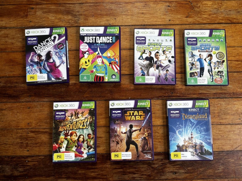 Xbox 360 Kinect Bundle x6 Games - Sports, Adventures, Star Wars + More Carousel 1