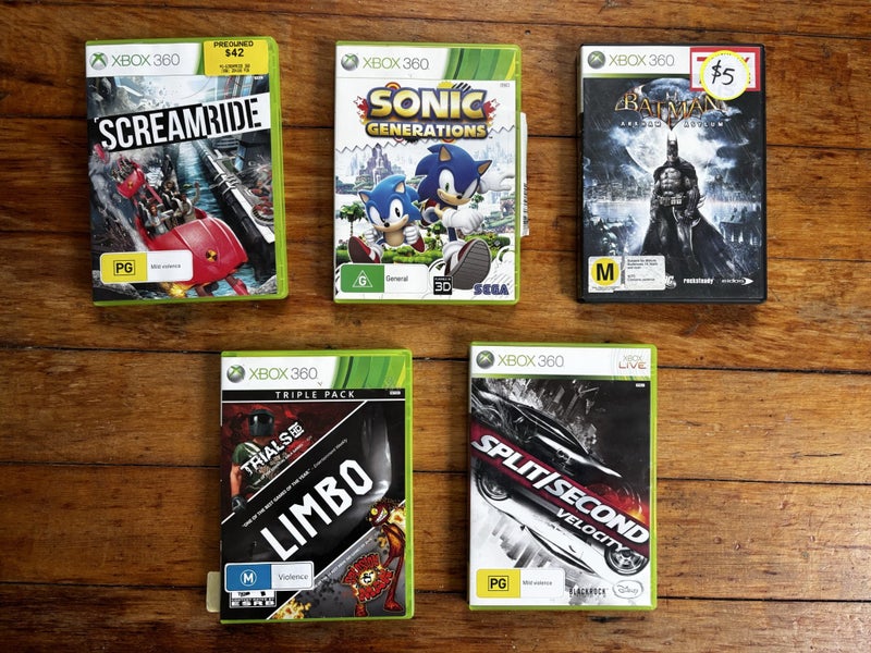 Xbox 360 Action/Adventure Bundle x6 Games inc. Batman: Arkham Asylum Carousel 1