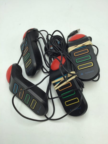 * 4x Wired Buzzers Set / Buzz Remotes for PS2 * Carousel 1