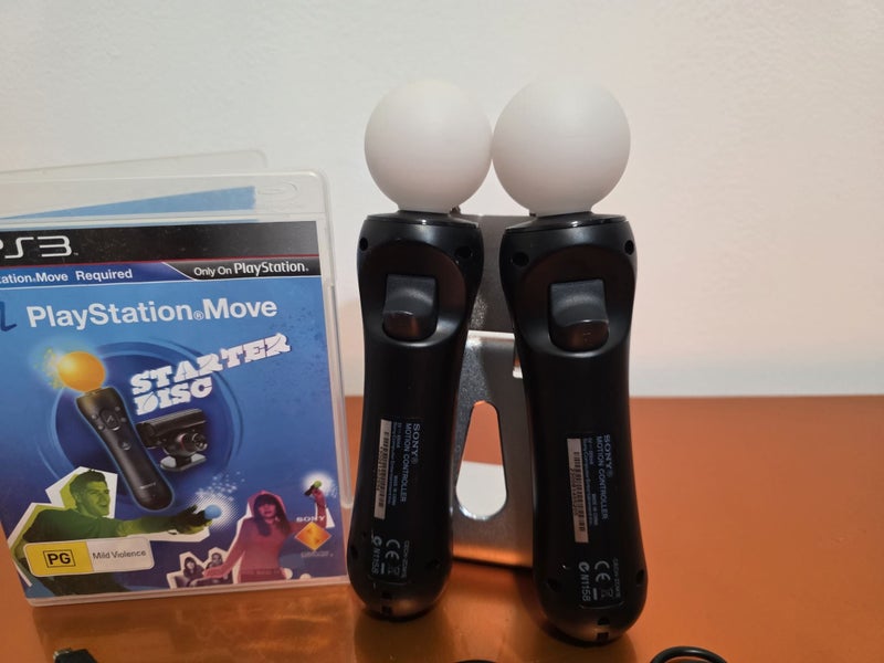 Official Sony PS3 Move Controller x2 + Charging Cable x2 + Starter Disc Carousel 2